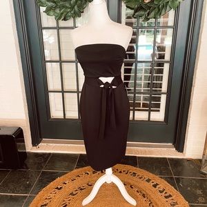 NWT Express Strapless Cut Out Black Dress